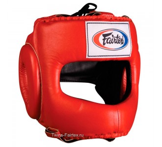 Боксерский шлем Fairtex (HG-4 red) "Full Face Protector" 